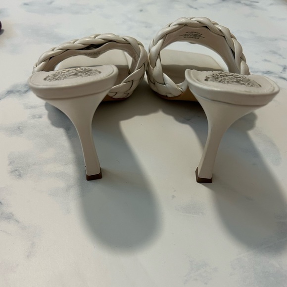 Vince Camuto Cream Braided Heeled Sandals